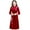 Red, variant on comerut Women Fall Winter Dress Big Swing Stand Collar Long Sleeve Flower Embroidery Hollow Out A-line Soft Warm Thick Pullover Lady Prom Party Evening Dress Qipao