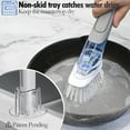thumbnail image 2 of Soap Dispensing Replacement Dish Brush Storage Set with 2 PCS Brush Refills & Holder - RIMAY Dispenser Scrub Cleaning Scrubber Kitchen Dishwashing Dish Wand Handle for Dishes/Pans/Pots/Sink, 2 of 7