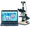 AmScope 40X-2000X Laboratory Clinic Veterinary Trinocular Microscope + 5MP Digital Camera New
