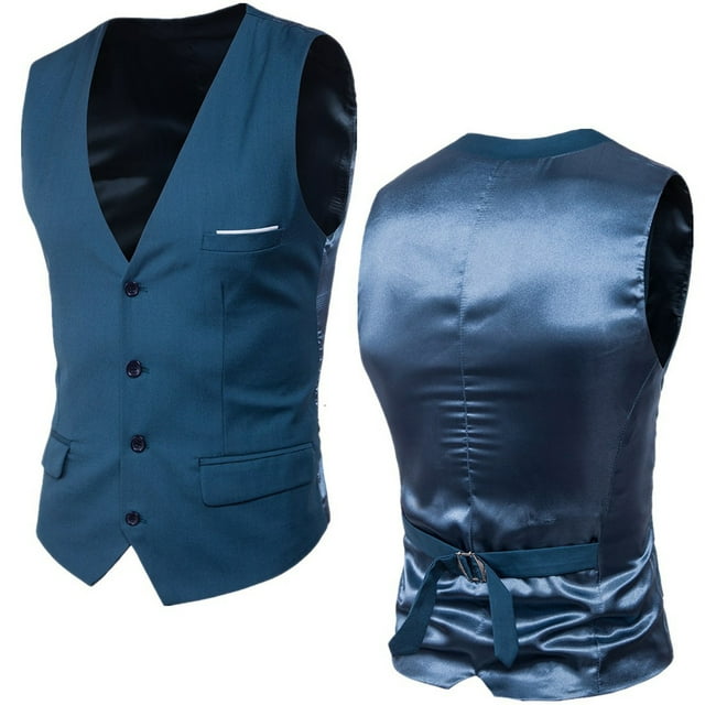 Jackets for Men Mens Solid Single Breasted Suit Slimming V-Neck Button Suit Jackets Top