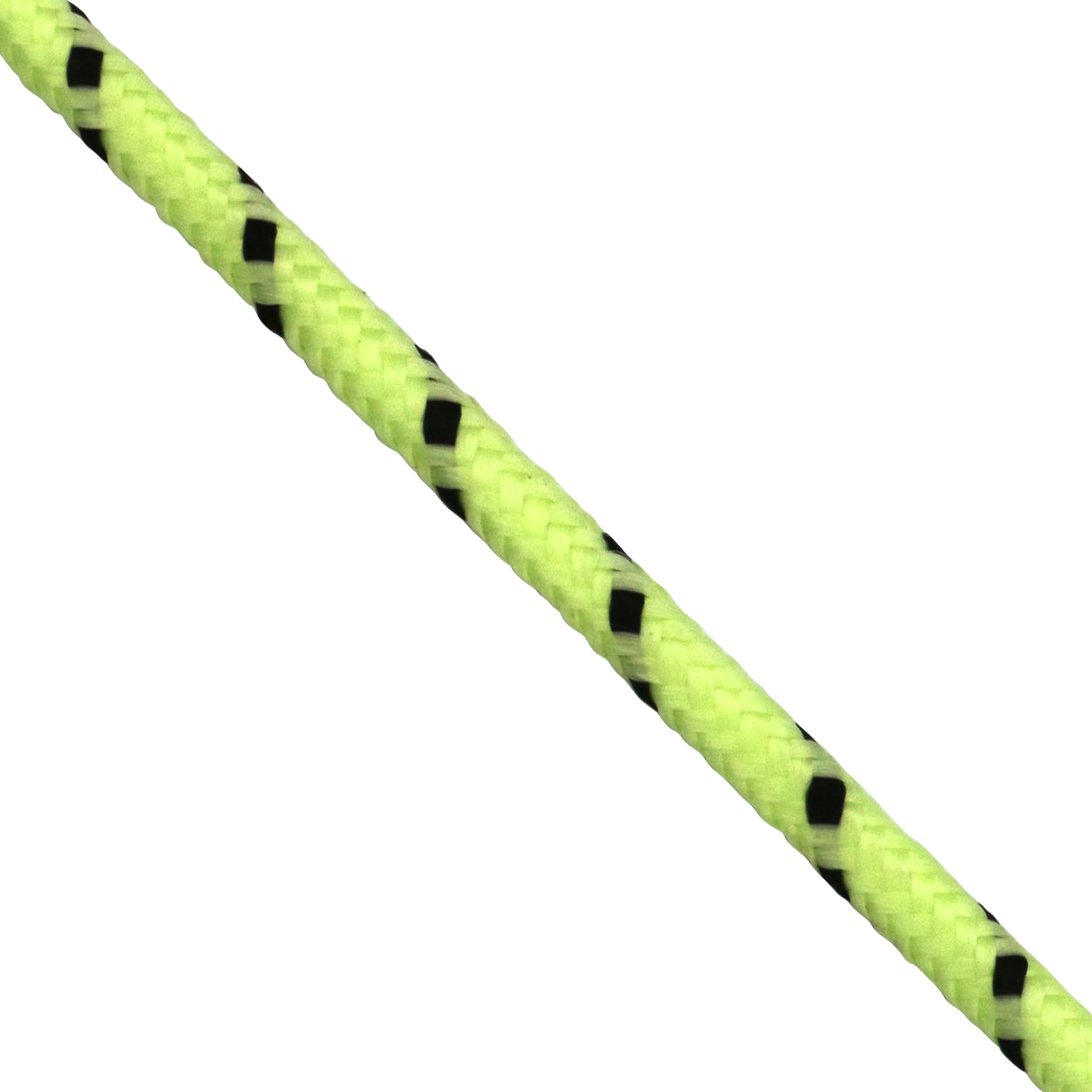 (3 pack) Hyper Tough 1/4 inch Glow-in-Dark Polypropylene Diamond-Braid Rope, 50 feet, Green