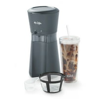 Mr. Coffee Iced Coffee Maker with Reusable Tumbler & Coffee Filter (Dark Grey)
