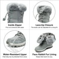thumbnail image 2 of DREAM PAIRS Women's Mid-Calf Winter Snow Boots, Waterproof Warm Faux Fur Lined Lace-Up Non-Slip Outdoor Booties, 2 of 4