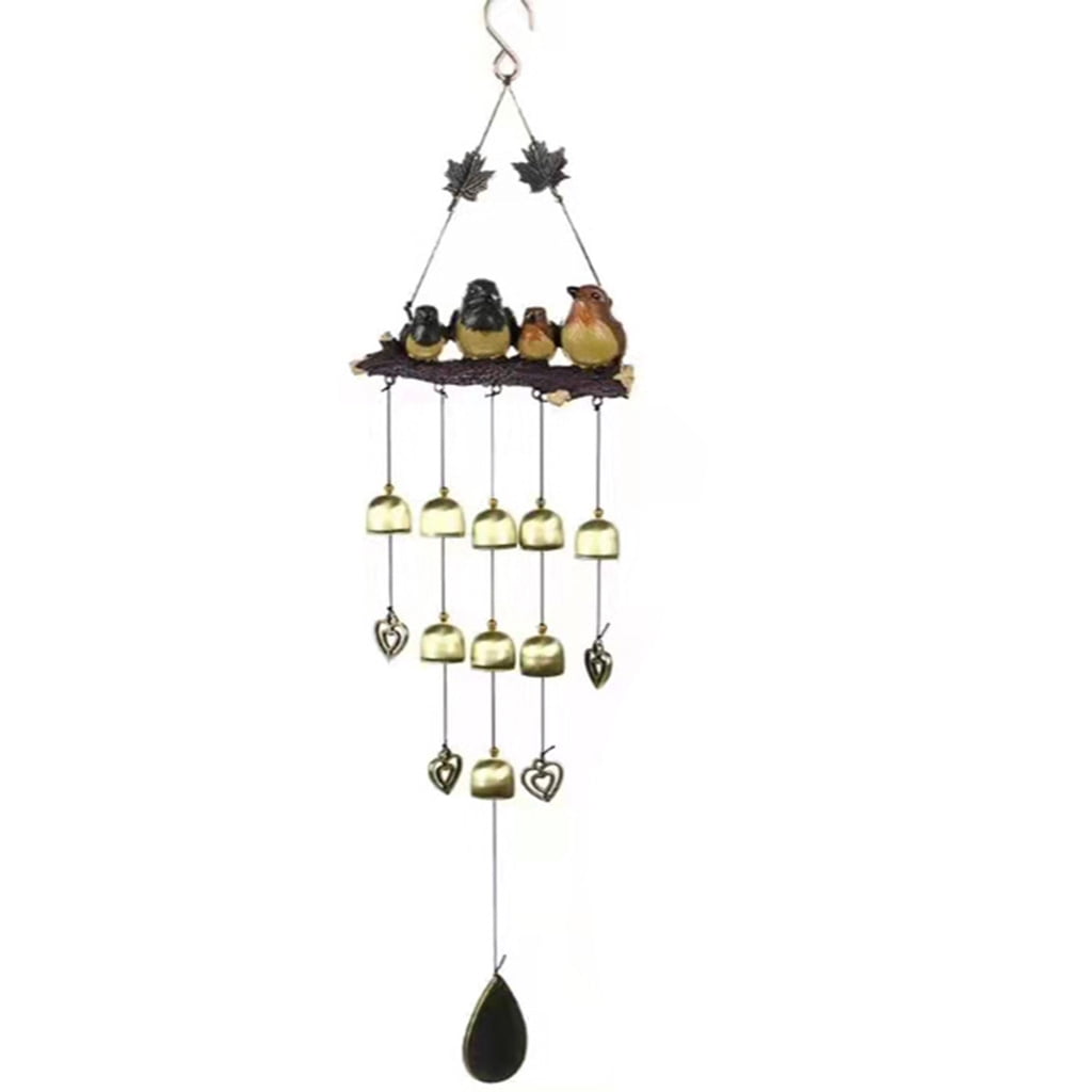 CIYISON Garden Bird Multi-Bells Wind Chimes for Outside Decoration Tuned Elegant Wind Chime Soothing Melodic Deep Tones Outdoor