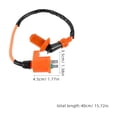 thumbnail image 2 of KAKOWELY Scooter Ignition Coil Orange Plastic Metal Motorcycle Modification Parts 1Set, 2 of 8