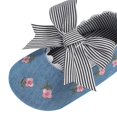 thumbnail image 2 of Baby Girls Flats with Embroidered Floral, Bow Princess Dress Shoes Anti-Slip Infant Crib First Walkers Shoes, 2 of 5