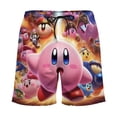 thumbnail image 3 of Kirby Movie Cartoon Mens Board Shorts Summer Swim Trunks Quick Dry Beach Swimwear Bathing Suit Swim Shorts with Compression Liner And Pockets, 3 of 7