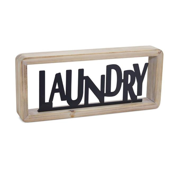 Laundry Sign 11.75"L x 5"H Wood/Metal