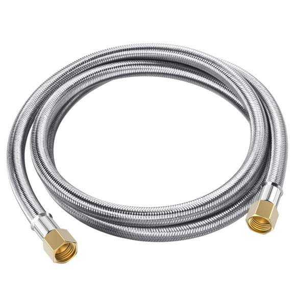 PatioGem 6FT Propane Hose with 3/8" Female Flare on Both Ends, Stainless Braided Propane Hose Extension for Propane Devices with 3/8" Male Flare, for RV, Gas Grill, Heater, Burner
