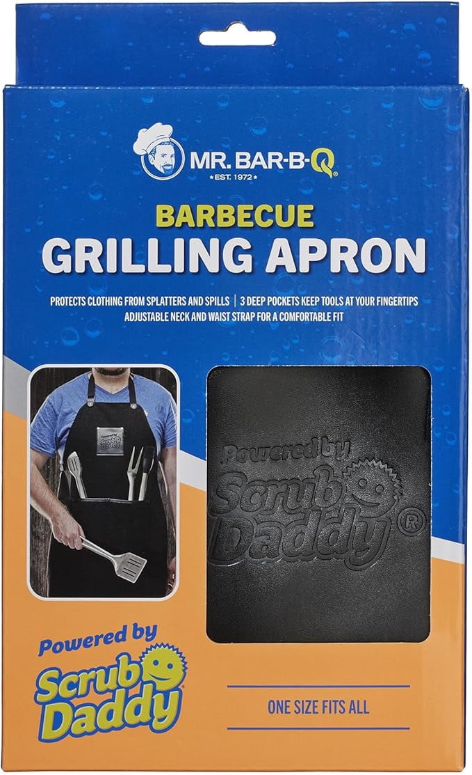 Mr. Bar-B-Q Barbecue Grilling Apron Powered by Scrub Daddy