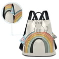 thumbnail image 5 of FORMRS Women's Travel Backpack Purse Anti-Theft Hidden Pockets Casual Shoulder Bag, White Cat Rainbow, 5 of 7