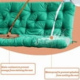 thumbnail image 3 of 47in Porch Swing Cushion ,Waterproof Patio Glider Cushions, 4in thick, Fade resist 2/3 Seater Replacement Bench Cushions for Outdoor Furniture, 3 of 6
