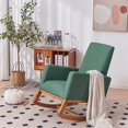 thumbnail image 5 of VINGLI Rocking Chairs for Nursery, Green Glider Mid Century Rocking Chair for Toddler Creamer Solid Wood Rocker, 5 of 8