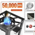thumbnail image 4 of 30QT & 10QT Outdoor Turkey Fryer | Seafood Boil Pot | Cover & Skimmer Included | 50,000BTU Propane Burner | Aluminum Deep Fryer Pot with Basket | Crab, Seafood & Crawfish Boiler, 4 of 9