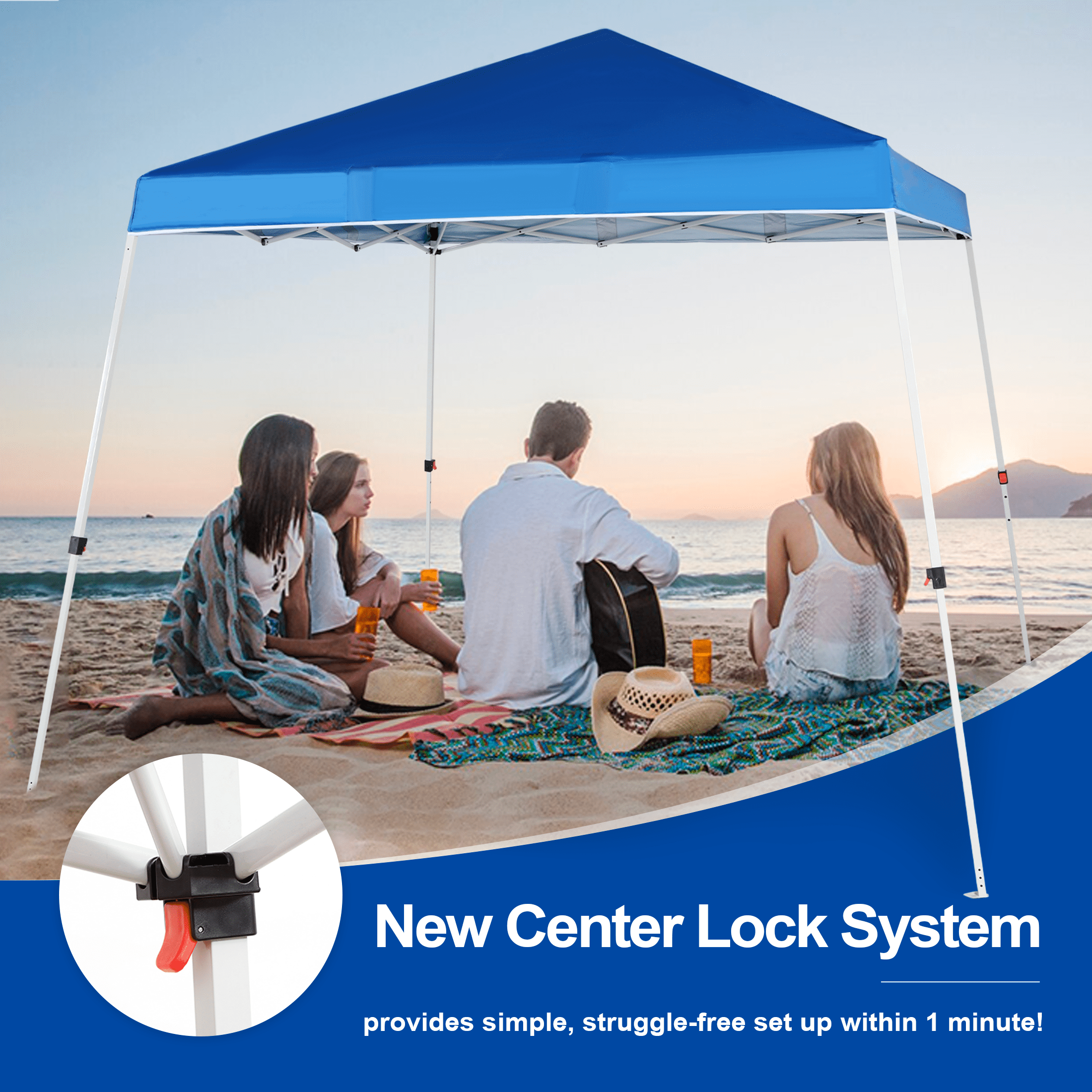 Abba Patio 10'x10' Slant Leg Outdoor Canopy, Waterproof Pop up