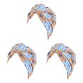 thumbnail image 4 of Sonducket Bohemian Styles Turbantes para mujer Diseño elástico Headwrap Pre-Tied Cap Skullcap plisado Sombreros de moda Swirly Headcover cielo azul Type1 NO1 Sonducket CBP206578, 4 of 6