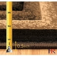 thumbnail image 3 of Handcraft Rugs-Modern Contemporary Brand New Area Rugs-Abstract Carpet with Frame/Boxy/Cube Pattern-Shed free Chocolate Brown/Black/Ivory/Beige(2x 3 feet Doormat), 3 of 5