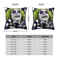 thumbnail image 2 of Beetlejuice Square Pillow Case Pillow Holder Soft Decorative Pillow Sham Cushion Cases Pillowcase 18"X18", 2 of 7