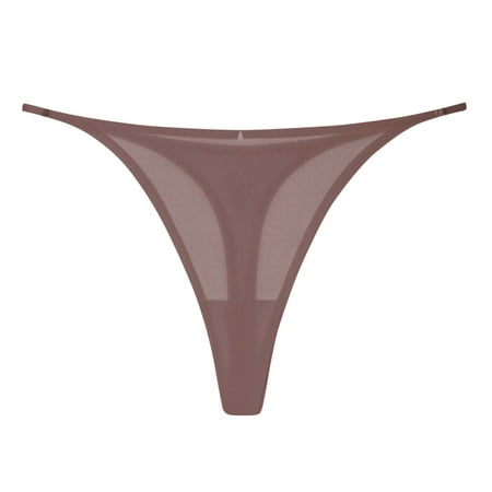 FAIWAD Women s Mesh Thong Low Waisted Seamless G-String High Cut Breathable Comfy Briefs