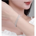 thumbnail image 5 of 3mm Two Rows Moissanite Tennis Bracelets Round Cut D Color VVS1 Clarity Diamond Bracelets for Women S925 Sterling Silver Bracelets（6-9 inchs）, 5 of 9