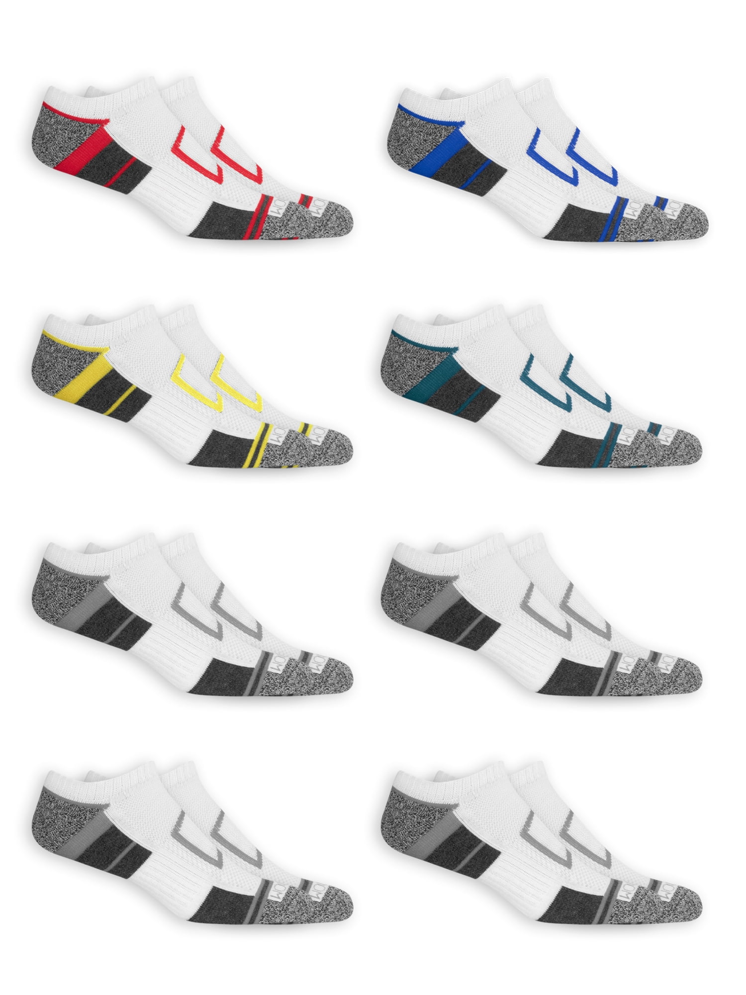 Fruit of the Loom Men's Breathable No Show Socks 8 Pack - Walmart.com