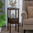 thumbnail image 1 of Table d'Appoint en Bois Brun pour Chambre, Salon, 1 of 6