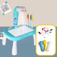 thumbnail image 1 of Learning Toys Blocks Toys Creative Toys Kids Arts Crafts Cartoon Animal Inflatable LED Projector Painting Drawing Table Kids Toy BLUE SET01, 1 of 8