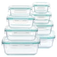 thumbnail image 1 of Vtopmart 8 Pack Glass Food Storage Containers with Airtight Lids, Glass Meal Prep Containers, Lunch Office Meal for Microwave, Oven, Freezer and Dish, 1 of 7