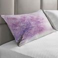thumbnail image 2 of Flower Quilted Pillowcover, Dreamy Tree Body View Cloudy Details Love and Affection Valentines Inspired Motif, Standard King Size Accent Pillow Cover for Bedroom, 36" x 20", Purple, by Ambesonne, 2 of 2