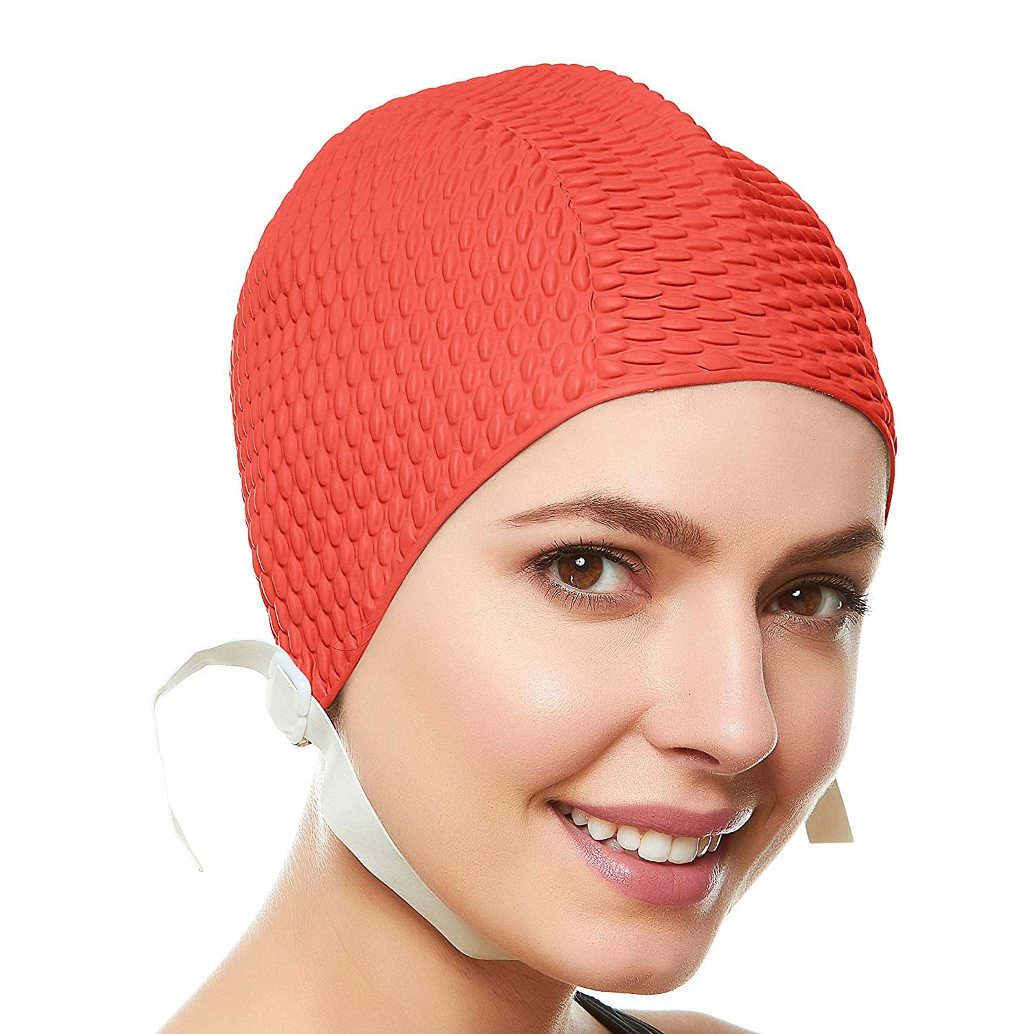 Beemo Swim Bathing Caps For Women Or Girls Retro Style Latex Bubble