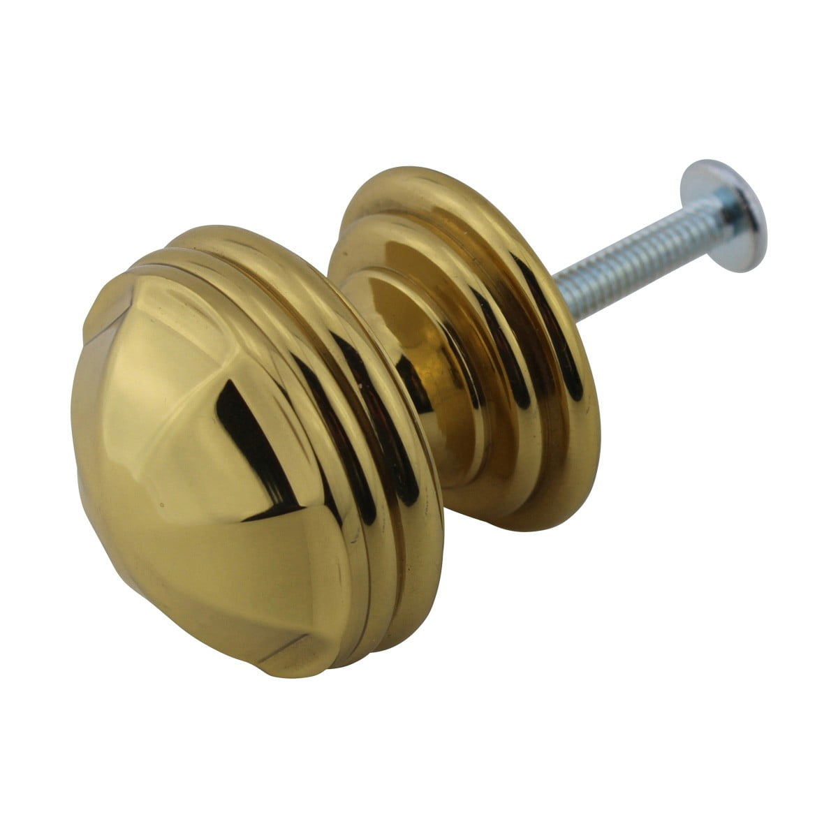 Kitchen Cabinet Knob Bright Brass Knob 1 1/4" Dia Octagonal Kitchen Cabinet Knob of Pack 6|Renovators Supply