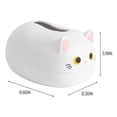 thumbnail image 3 of Noehoiugi Cat Tissue Box Holder, Kitten Tissue Holder Cartoon Cat Tissue Napkin Box Cute Tissue Box Cover Napkin Storage Container For Kitchen Living Room(White), 3 of 4