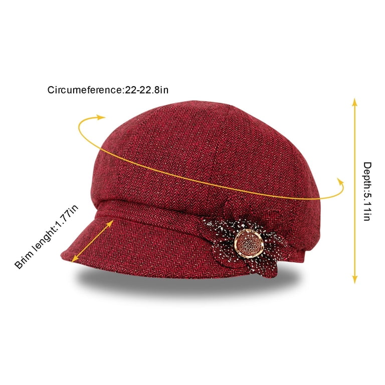 Women Retro Classic Visor Newsboy Cabbie Cap Beret Hats with  display picture 1