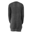 thumbnail image 5 of LISTHA Mens Long Cardigan Knit Ruffle Fashion Fall Winter Sweater Drape Cape Gray 2XL, 5 of 5