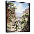 thumbnail image 2 of Designart "Canyon Serenading Forms Landscape I" Floral Floater Framed Canvas Print, 2 of 7