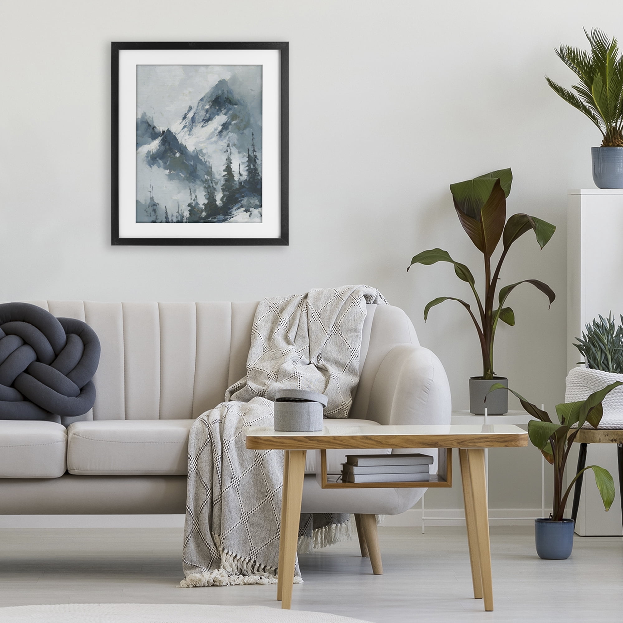 Stupell Industries Frozen Majesty Mountains Black Framed Print Under Glass, design by Svetlana Aleynikova