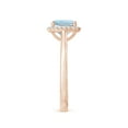 thumbnail image 3 of ANGARA Natural Classic Cushion 1.4 ct Aquamarine Halo Engagement Ring in 14K Rose Gold for Women (Size-7mm) | March Birthstone, Birthday, Anniversary, Jewelry Gift for Women | Natural Aquamarine Ring, 3 of 9