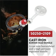 GasOne 50250+2109 Gas ONE High Pressure Cast-Iron Burner Head with Brass Fitting Orifice