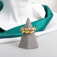 thumbnail image 1 of Anillo de dedo índice hueco con giro de metal coreano, anillo de dedo francés chapado en oro tridimensional, anillo abierto, joyería, 1 of 5