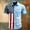 Light Blue, variant on Mens American Flag Patriotic Button Up Shirt 1776 2026 USA Print Short Sleeve Casual Summer Party Shirt White L