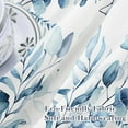 thumbnail image 5 of Plant Leaves Sheer Curtains 84 Inches Long 2 Panels, Blue Semi Sheer Curtains Light Filtering, Spring Summer Soft Textured Drapes for Bedroom Living Room Dining Room Window, 52" X 84", 5 of 5