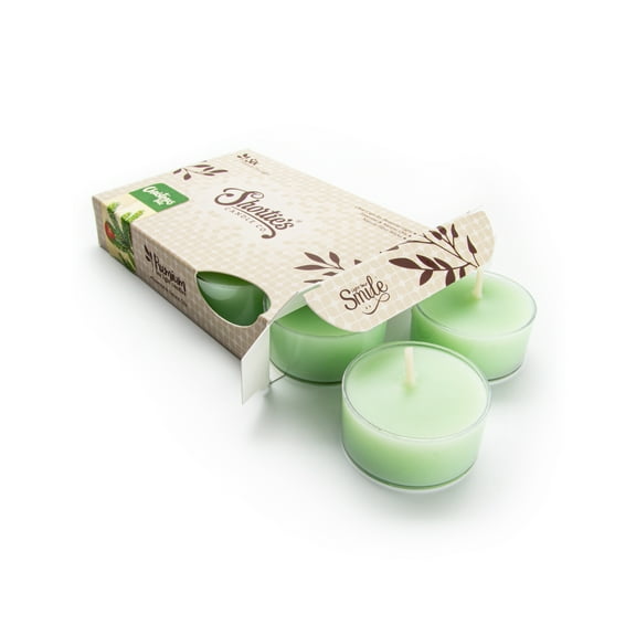 Christmas Tree Tealight Candles - 6 Green Premium Scented Tea Lights - Natural Oils - Shortie's Candle Company