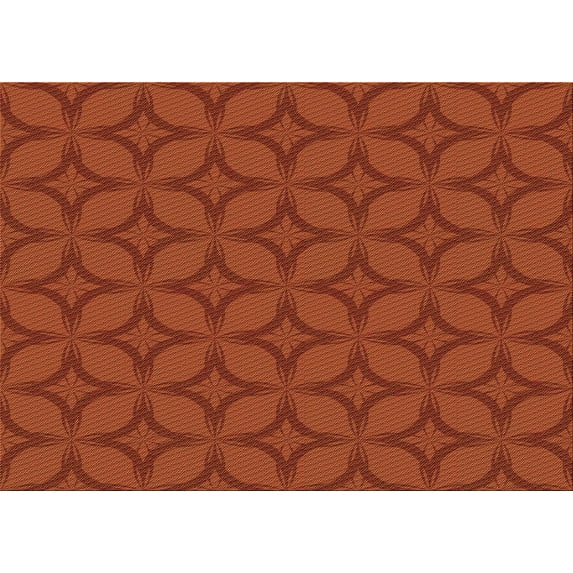 Ahgly Company Machine Washable Indoor Rectangle Transitional Orange Red Orange Area Rugs, 2' x 3'