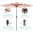 thumbnail image 6 of Best Choice Products 10ft Solar LED Lighted Patio Umbrella w/ Tilt Adjustment, UV-Resistant Fabric - Rose Quartz, 6 of 8
