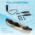 thumbnail image 6 of Outsunny K2 Kayak, 2 Person Inflatable Kayak, Includes Paddles, Aluminum Oars, Repair Kit, Portable Tandem Blow Up Boat, Beige, 6 of 9
