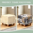 thumbnail image 6 of SCRAWLGOD Dogs Pattern Ottoman Cover Square, Stretch Ottoman Cover Square Folding Storage Stool Furniture Protector Soft Slipcover for Living Room, 6 of 7