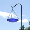 thumbnail image 3 of Achla Designs Hand Blown Crackle Glass Hanging Outdoor Birdbath, Fern Green, 3 of 5