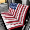 thumbnail image 2 of FUIALDOLG 4th of July Car Back Seat Covers Featuring Distressed American Flag, 2 Pieces Non Slip Waterproof Seat Protectors for Suv Truck Van, 2 of 4