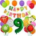 thumbnail image 1 of Kit de globos con temática de frutas para cumpleaños, 24 unidades, con pancarta de feliz cumpleaños, 1 of 1