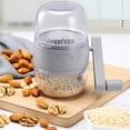 thumbnail image 5 of Xecvkr Hand Crank Nut Grinder Chopper for Almonds Walnuts Groundnuts Garlic Ginger Seeds Ergonomic Non Slip Handle Stainless Steel Blades 12x16cm, 5 of 9